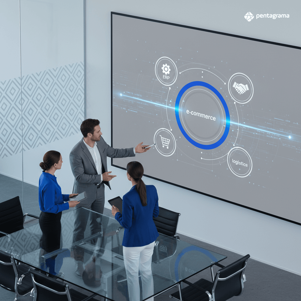 Arquitetura integrada ERP, CRM e e-commerce B2B