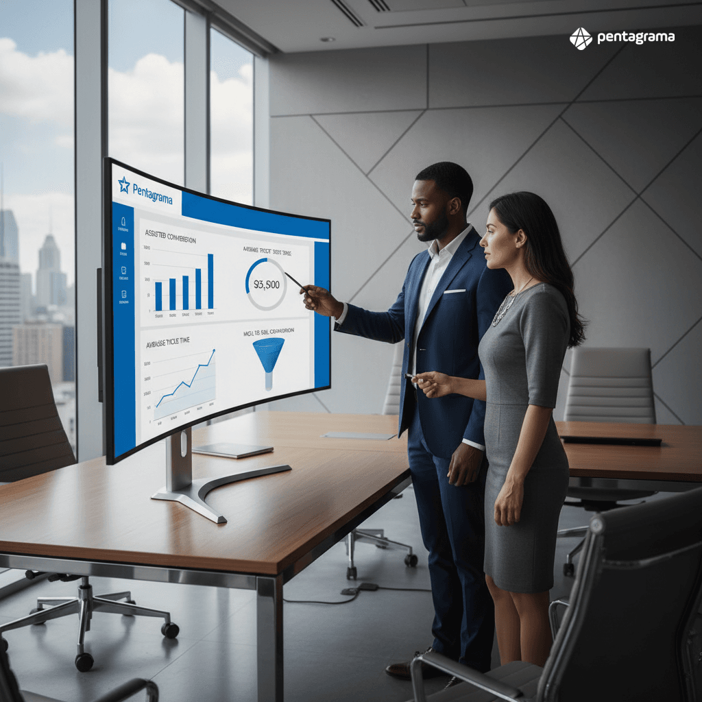 Dashboard com métricas de vendas inteligentes e performance de chatbots B2B