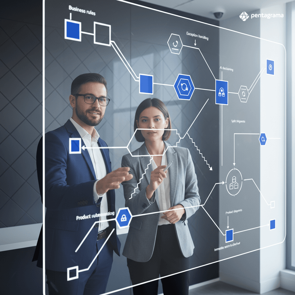 Fluxo de tratamento de exceções em pedidos B2B com automação de decisões