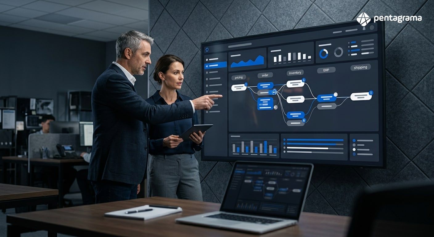 IA e automação no B2B: catálogo, pedidos e conciliação orientada a eventos